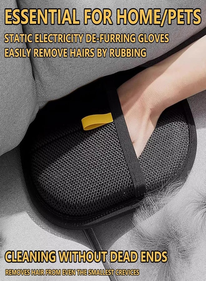 RWSEFK Pet Hair Removal Glove for Cats & Dogs, Efficient Grooming Gloves for Pet Hair, Cat Grooming Gloves for Hair Removal，Reusable Cat & Dog Hair Remover for Couch, Furniture, Carpet, Curtain(2Pcs) - Image 2