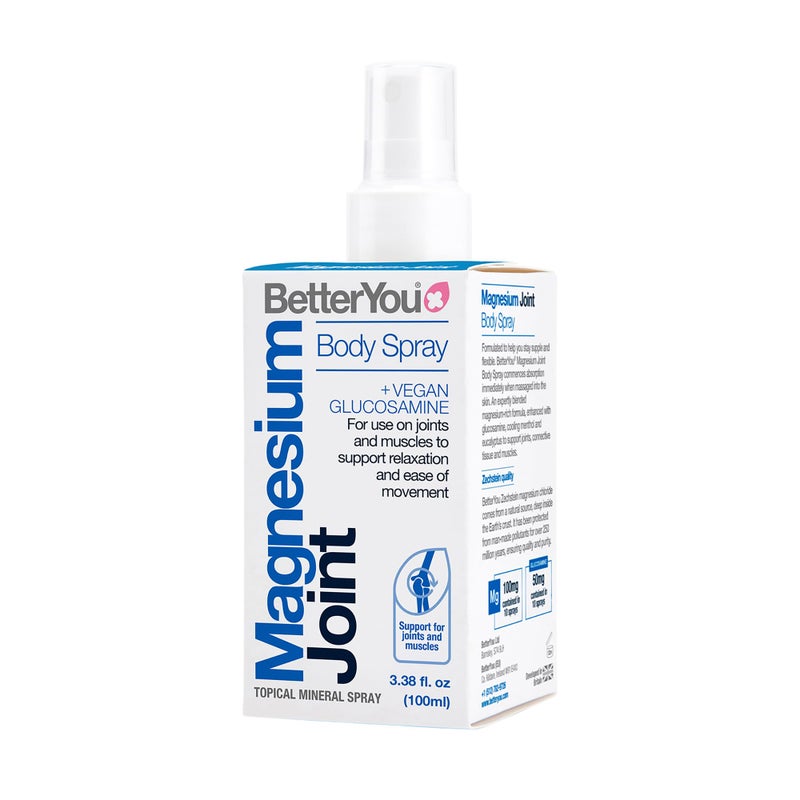 BetterYou Magnesium Joint Body Spray - Muscle Relief Spray - Topical Magnesium Chloride and Glucosamine - Cooling Menthol and Eucalyptus - 3.38 oz - Image 2
