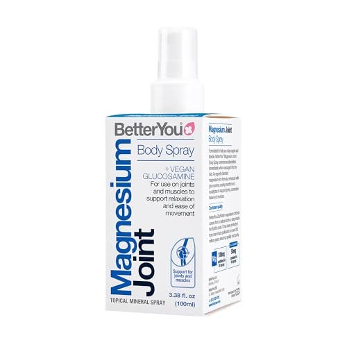 BetterYou Magnesium Joint Body Spray - Muscle Relief Spray - Topical Magnesium Chloride and Glucosamine - Cooling Menthol and Eucalyptus - 3.38 oz - Image 1