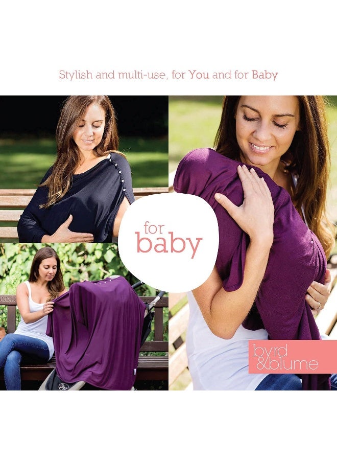 Byrd & Blume Maternity Nursing Cover Breathable Lightweight Breastfeeding Cover Wrap Shawl Scarf Poncho Full 360 - Image 4