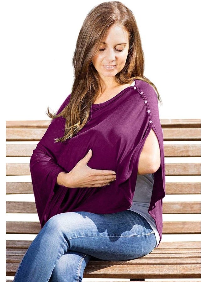 Byrd & Blume Maternity Nursing Cover Breathable Lightweight Breastfeeding Cover Wrap Shawl Scarf Poncho Full 360 - Image 2