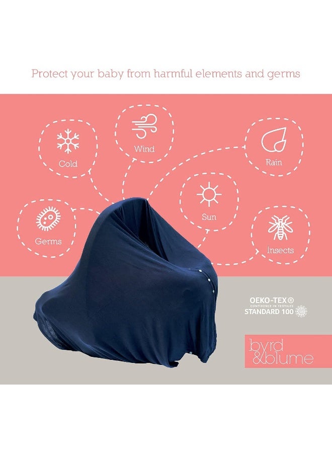 Byrd & Blume Maternity Nursing Cover Breathable Lightweight Breastfeeding Cover Wrap Shawl Scarf Poncho Full 360 - Image 3