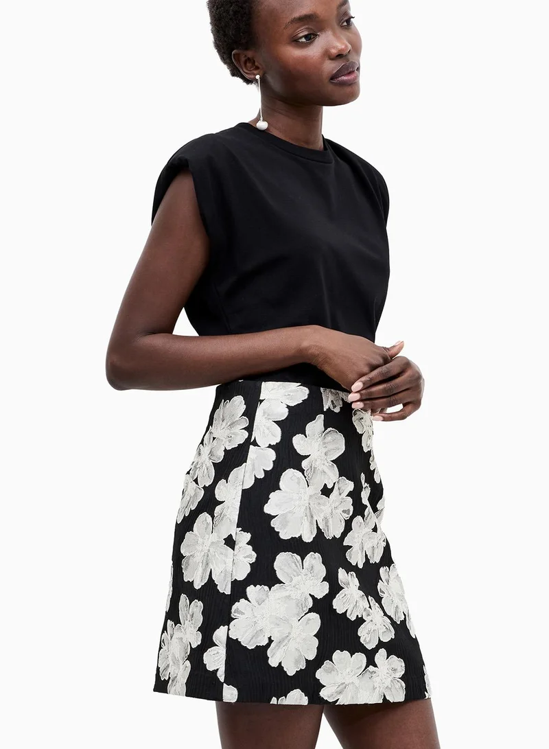 French Connection Lora Poly Jacquard Mini Skirt