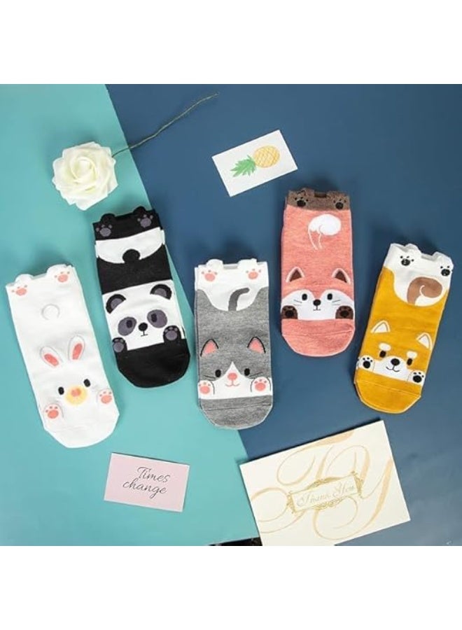 5 Pairs Anti Slip Socks, No Show Kids Socks, Soft Fibers and Breathable, Professional Non Slip Grippers, for 6-12 Years Girls - Image 3