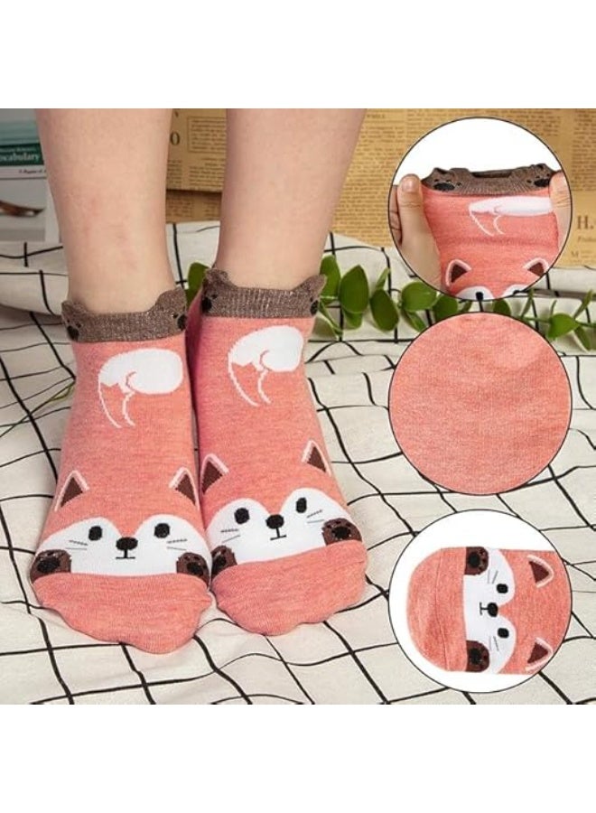 5 Pairs Anti Slip Socks, No Show Kids Socks, Soft Fibers and Breathable, Professional Non Slip Grippers, for 6-12 Years Girls - Image 4