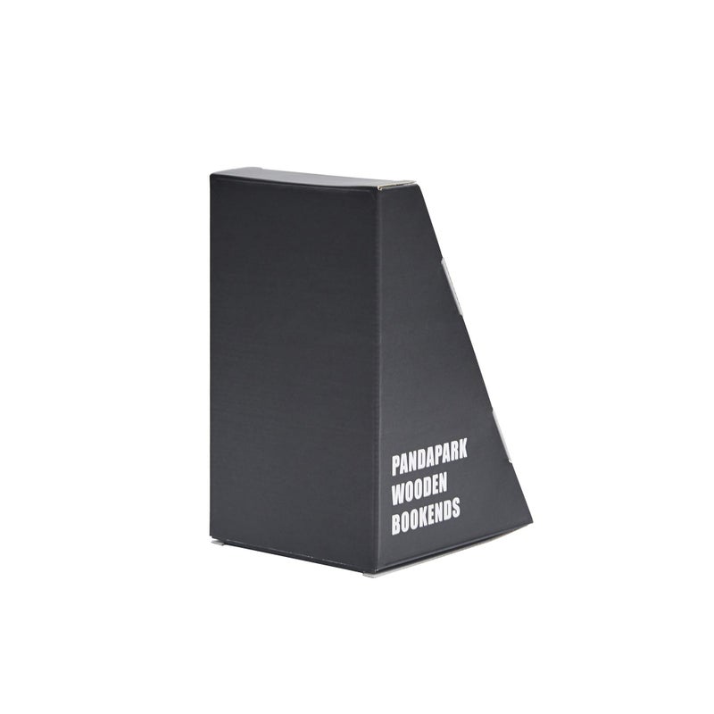 Pandapark Wood,Non-Skid Bookend for Shelves,Heavy Duty,Book Stand for CDs,1 Pair - Image 5