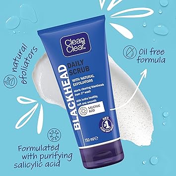 Clean & Clear Clean and Clear Blackhead Clearing Daily Scrub 150ml Pack of 2 - Image 3