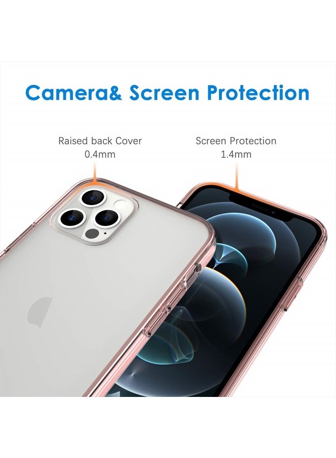 Jetech Case for iPhone 12/12 Pro 6.1-Inch, Non-Yellowing Shockproof Phone Bumper Cover, Anti-Scratch Clear Back (Rose Gold) - Image 5