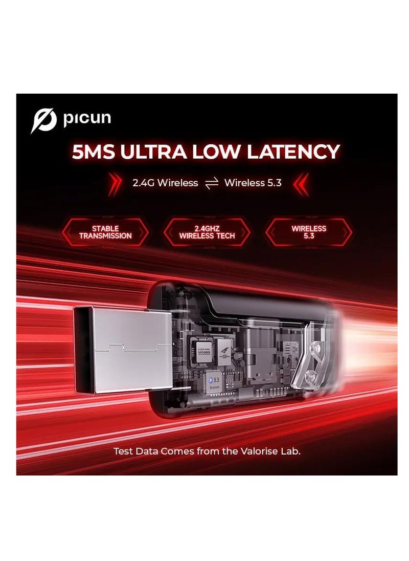 سماعة رأس لاسلكية للألعاب، صوت محيطي 7.1، سماعات رأس USB للألعاب 2.4 جيجا هرتز، ميكروفون بخاصية إلغاء الضوضاء ENC، سماعة بلوتوث للكمبيوتر الشخصي PS5 PS4 Mac يُحوّل