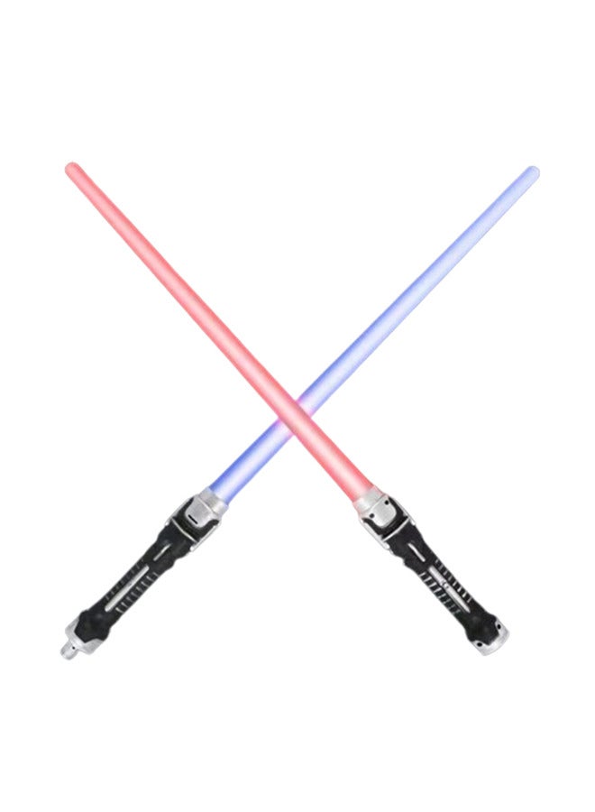 2 Pack Light up Sword Saber with FX Sound (on-Off Control) and Full Retractable Handle, 2 Colors LED Glow in The Dark Toy for Kids Adult - Image 1
