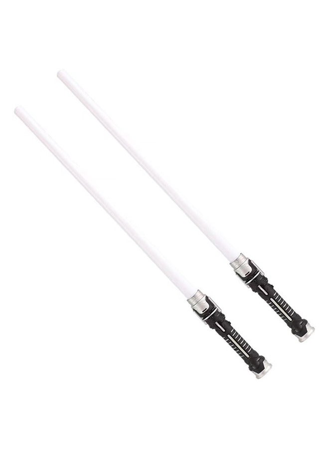 2 Pack Light up Sword Saber with FX Sound (on-Off Control) and Full Retractable Handle, 2 Colors LED Glow in The Dark Toy for Kids Adult - Image 3