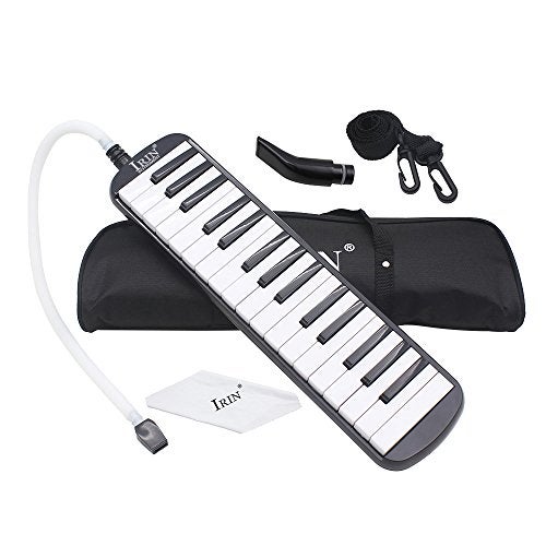 Btuty 32 Keys Melodica Instrument Piano Musical Instrument for Beginner Gift with Carrying Bag Melodicas Talk Box (black) - Image 1