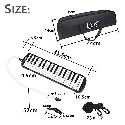 Btuty 32 Keys Melodica Instrument Piano Musical Instrument for Beginner Gift with Carrying Bag Melodicas Talk Box (black) - Image 5