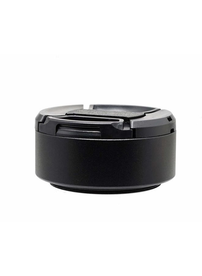 Fotasy Metal 49mm Lens Hood, 49 mm Hood Shade, Compatible with Standard Prime Lense with 49mm Filter Thread Diameter, Screw-in, with 58mm Lens Cap - Image 2