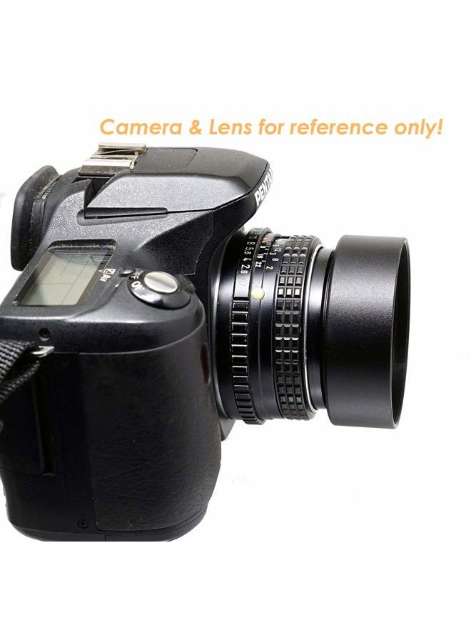 Fotasy Metal 49mm Lens Hood, 49 mm Hood Shade, Compatible with Standard Prime Lense with 49mm Filter Thread Diameter, Screw-in, with 58mm Lens Cap - Image 3