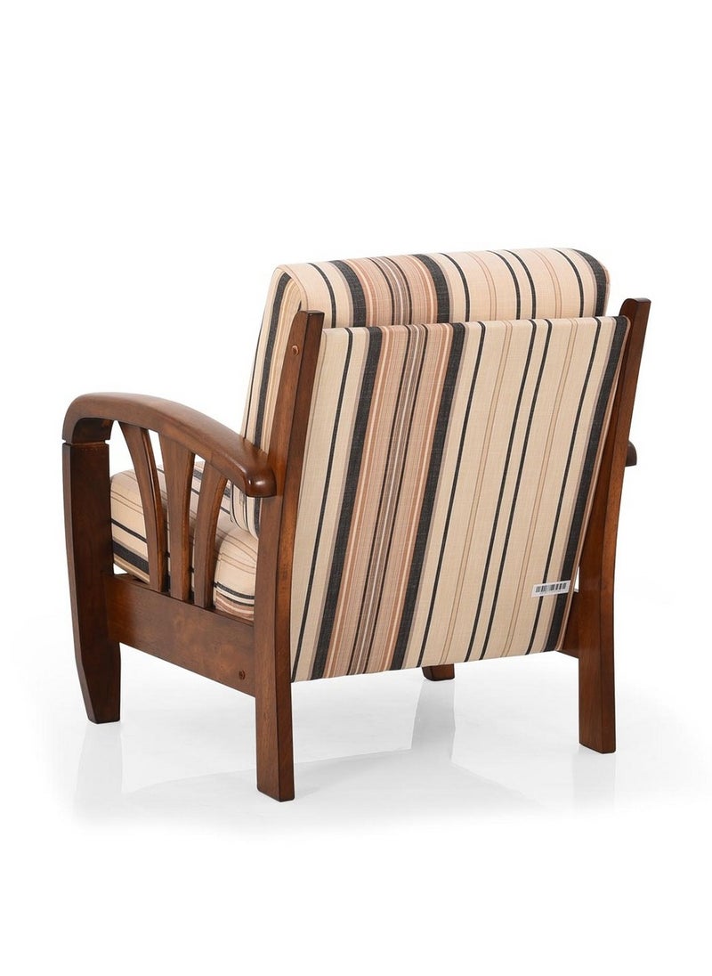 ROYALOAK Royaloak Atlanta Wooden Single Seater Sofa | Solid Wood | Washable & Removable Cushion Covers | Pocket Spring for Extra Comfort | Elegant Design |Durable & Long Lasting  - Image 3