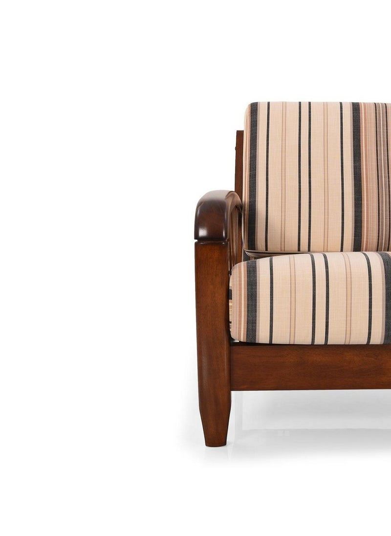 ROYALOAK Royaloak Atlanta Wooden Single Seater Sofa | Solid Wood | Washable & Removable Cushion Covers | Pocket Spring for Extra Comfort | Elegant Design |Durable & Long Lasting  - Image 5