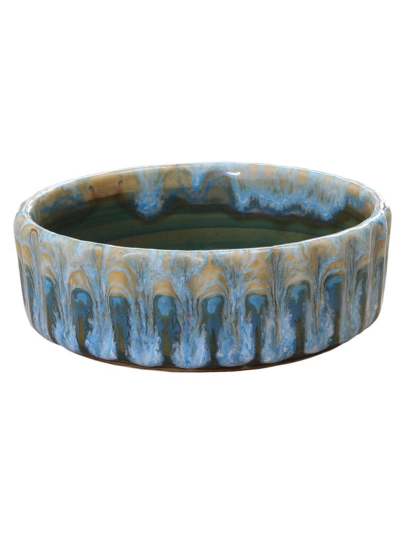 Miah Decor MDCF-71 Egronomic Crafted Pie Plates-Set of 3 : Spring Green & Brown Color - Image 3