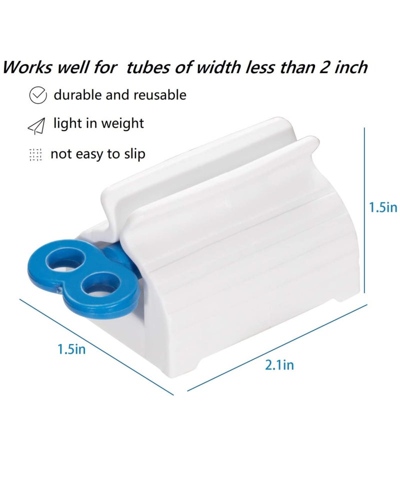 Tube Toothpaste Squeezer 3 Pack Blue Plastic - Saves 30 Percent Waste ABS Quality Toothpaste Holder for Tubes Up to 2 Inches Wide - Image 5