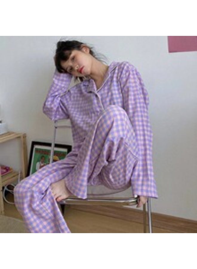 Beauenty Women's Pajama Set (2 Pieces)  Lapel Button-Down Style  Soft Long-Sleeve Top + Pants  Loungewear Set  Girls' Home Wear Set  Small Fit – Recommend Ordering One Size Up - Image 3
