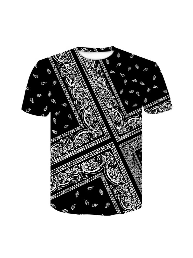 2023 Vortex Vertigo Science Fiction 3D Printing Men'S Short Sleeve T-Shirt Pattern - Image 4