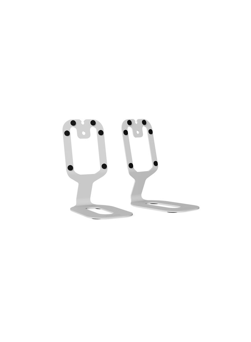 Kanto Audio SU2W Rear-Mounted Desktop Speaker Stands for Small Speakers-White, Pair - Image 1