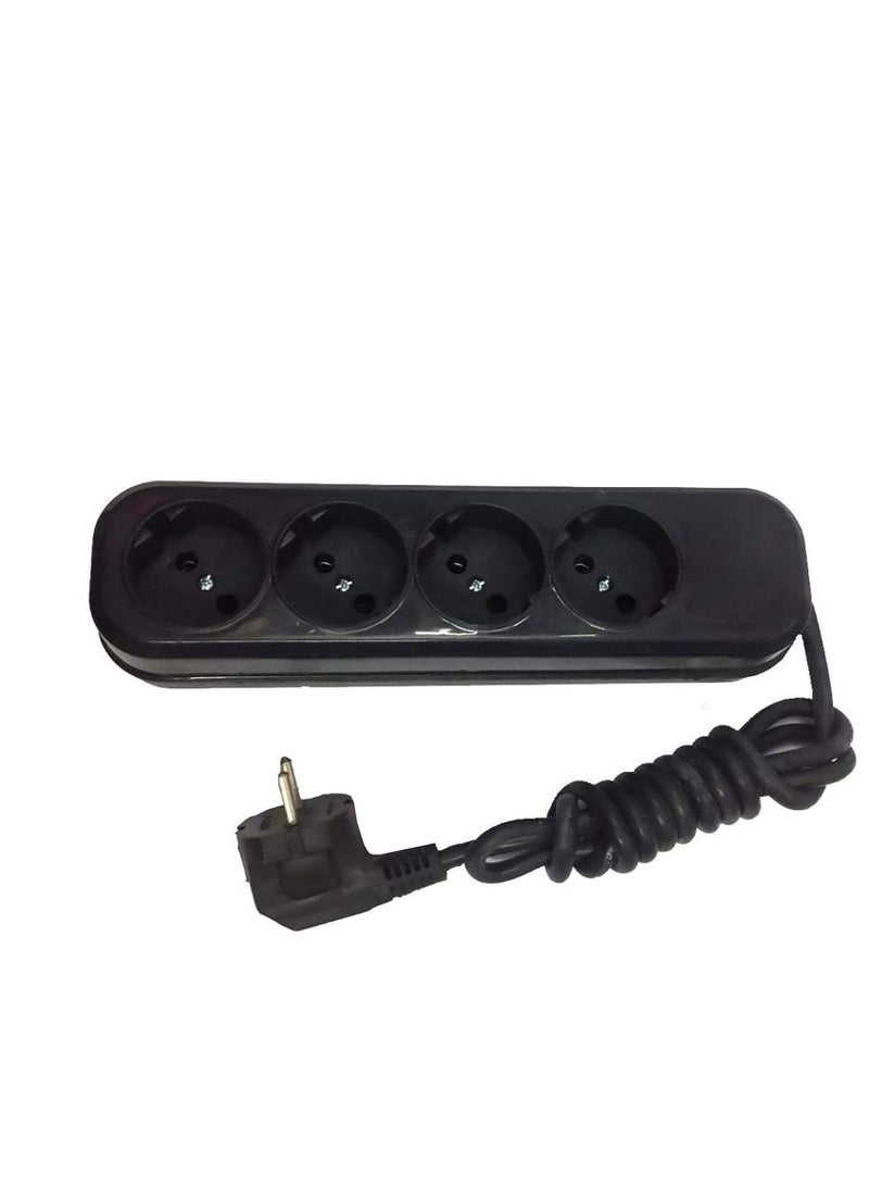 زيرو مشترك كهرباء زيرو 3 متر 4 منفذ Zr-10 أسود - Image 2