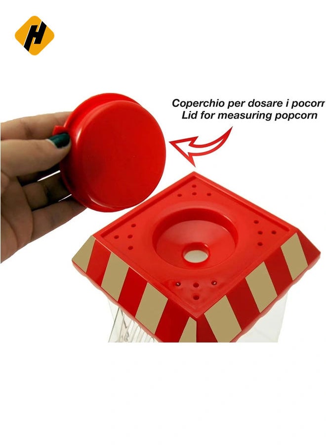 BT.651Y Popcorn Machine – Retro Red/Gold Popcorn Maker with Acrylonitrile Butadiene Styrene (ABS) Build