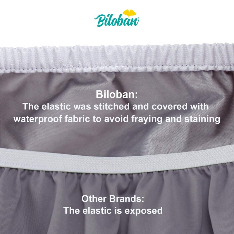 Biloban Reusable Diaper Pail Liner Bags 2 Pack for Ubbi Diaper Pail, Waterproof Larger Capacity & Washable Wet Bag for Dirty Diapers, Cloth Diaper, Laundry and Kitchen Garbage, Grey & White - Image 5