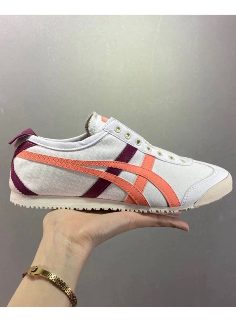 Onitsuka Tiger MEXICO 66 Slip-On Canvas Casual Shoes White/Pink/Purple  - Image 1