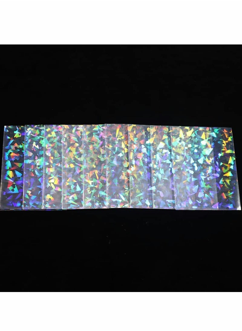 Excefore Holographic Card Sleeve Card Protector, 100PCS Black Lotus Double Side Foil Gemstone Rainbow Laser Flashing Trading Cards Shield Magic Card Protector Flashing Protective Idol Cover (Gemstone 65x90mm)  - Image 3