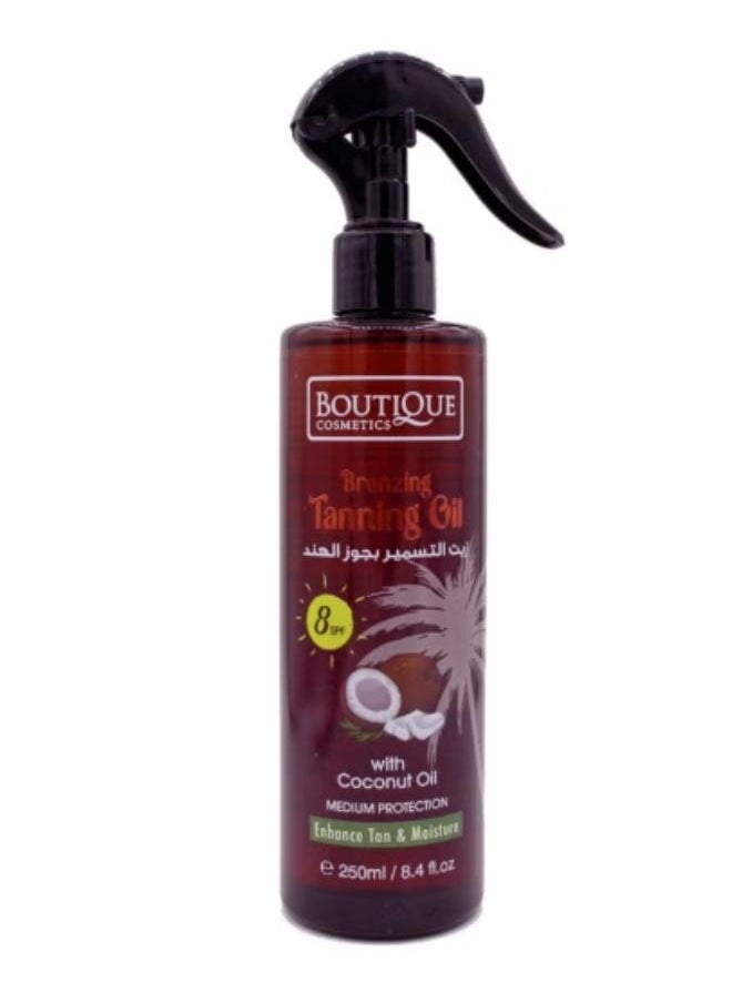 BOUTIQUE Bronzing tanning oil with coconut oil 250 ml  - Image 3
