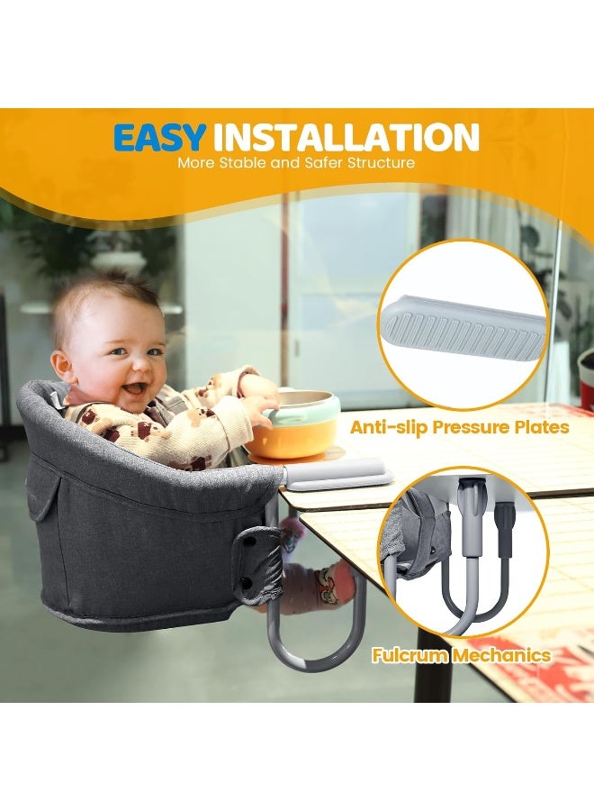 Orzbow Hook On High Chair, Folding Portable Baby Table Chair Booster Seat - Image 2