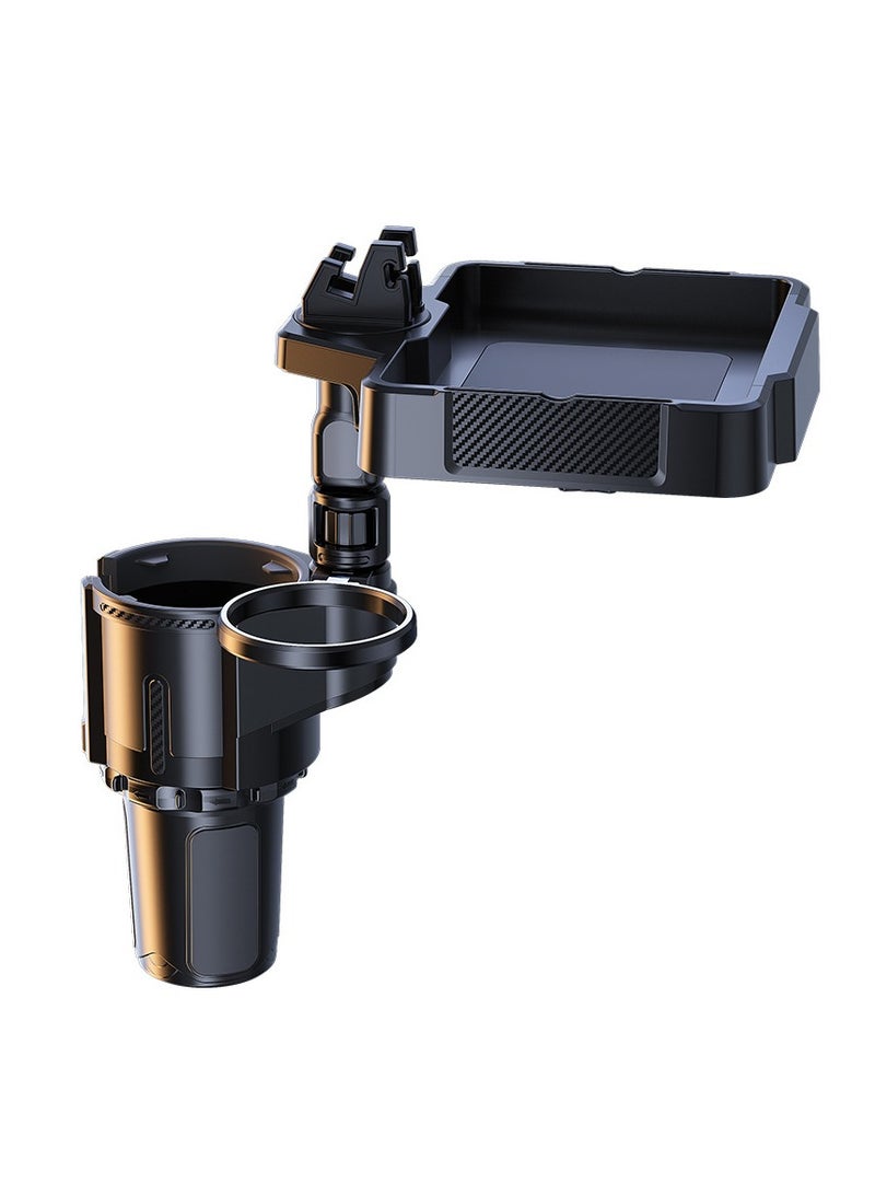 Car Dining Table Tray Drink Holder 3-in-1 Adjustable Car Drink Holder Mobile Phone Holder Cup Holder Car Multifunctional Table Drink Holder Extender - Image 1