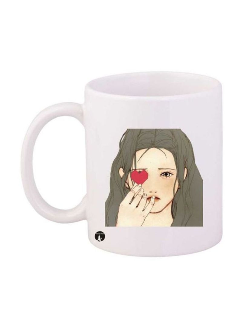 Printed Mug White/Grey/Red Standard Size