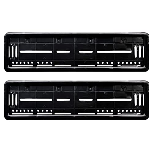 Vadda Car Number Plate Frame Set of Two (Front and Back) | Car Number Plate Frame (Black) - Image 1