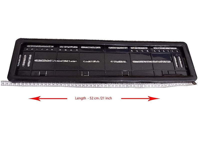 Vadda Car Number Plate Frame Set of Two (Front and Back) | Car Number Plate Frame (Black) - Image 4