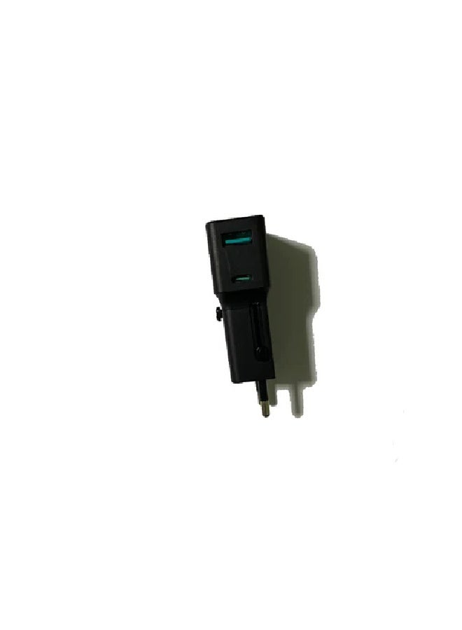 راف باور Nano 25W - 2-Port Universal Adapter for 190 Countries black - Image 3