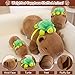 SQEQE Weighted Stuffed Animals Capybara with Turtle Backpack Weighted Capybara Plush Cute Plushies Pillow Toy for Bed Time Christmas Valentines Gift 236 Inch 38 Lbs - Image 4