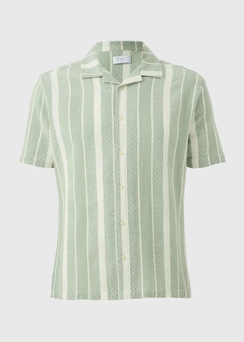 Matalan Sage Stripe Textured Shirt
