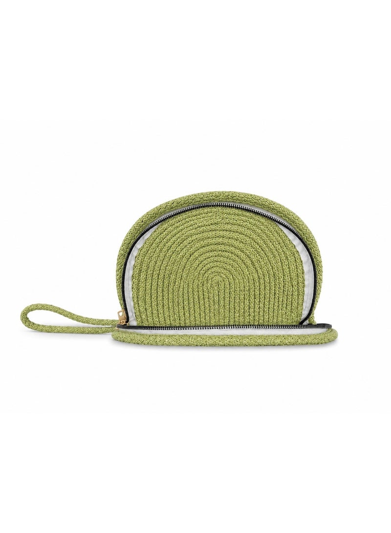 LIFESTYLISH Handbags raffia With a sparkling star and pearl details ZK-1 - Pistachio Green - Image 4