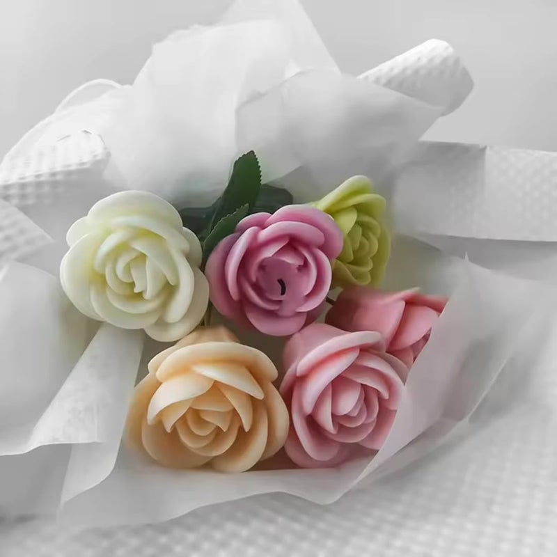 Skytail قالب شمعة وردة 3D من سيليكون على شكل وردة لصنع الشموع المعطرة وذوبان الشمع وزينة المنزل وقوالب صب الراتنج وحرف الطين وDIY وصنع الصابون المنزلي وقوالب كعك الشوكولاتة. - Image 5