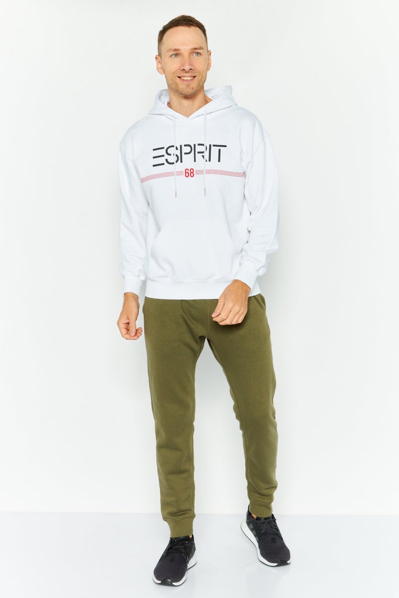 ESPRIT سويت شيرت بغطاء رأس بأكمام طويلة للرجال، مجموعة بيضاء - Image 2