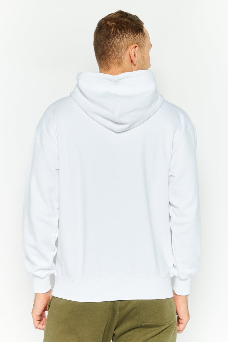 ESPRIT سويت شيرت بغطاء رأس بأكمام طويلة للرجال، مجموعة بيضاء - Image 4