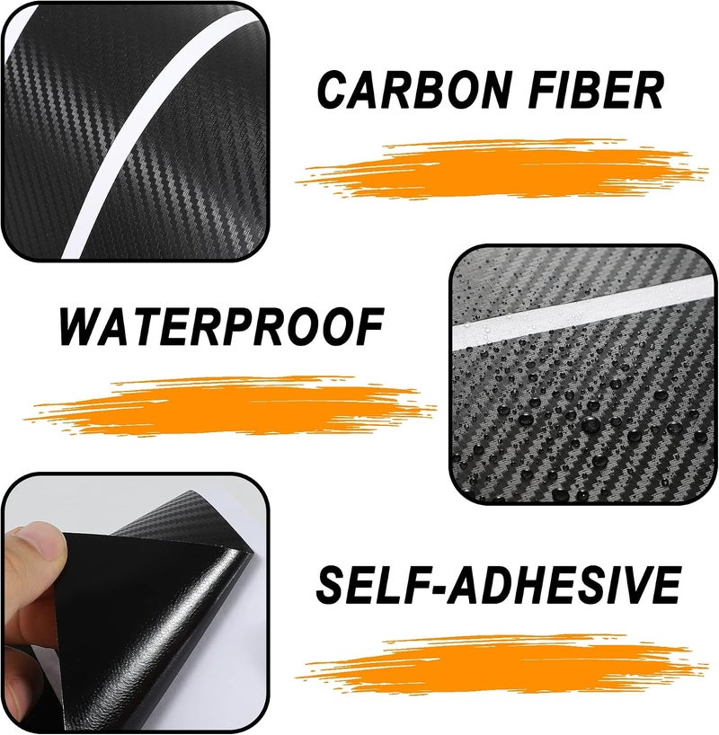 TOMALL Car Window Pillar Post Vinyl Stickers Compatible with Dodge Charger 2006-2010 Carbon Fiber Window Column Decals Overlay Wrap Trim Car Exterior Accessories Decoration (Carbon Fiber) - Image 2