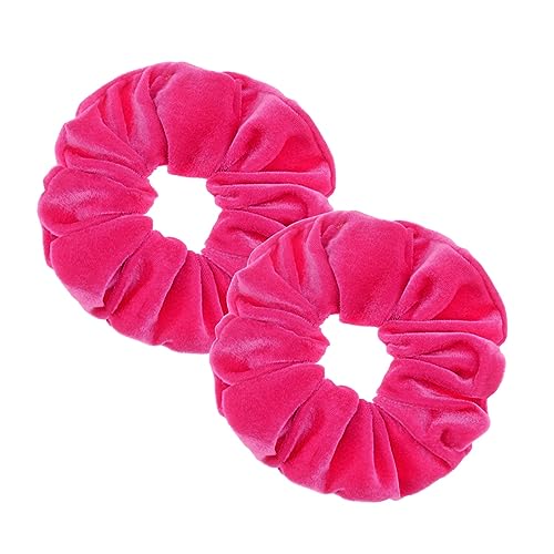 PIDOUDOU 2 Pcs Hotpink Large Size Scrunchies for Women Hair Elastic Bands - Image 1