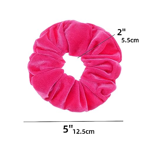 PIDOUDOU 2 Pcs Hotpink Large Size Scrunchies for Women Hair Elastic Bands - Image 3