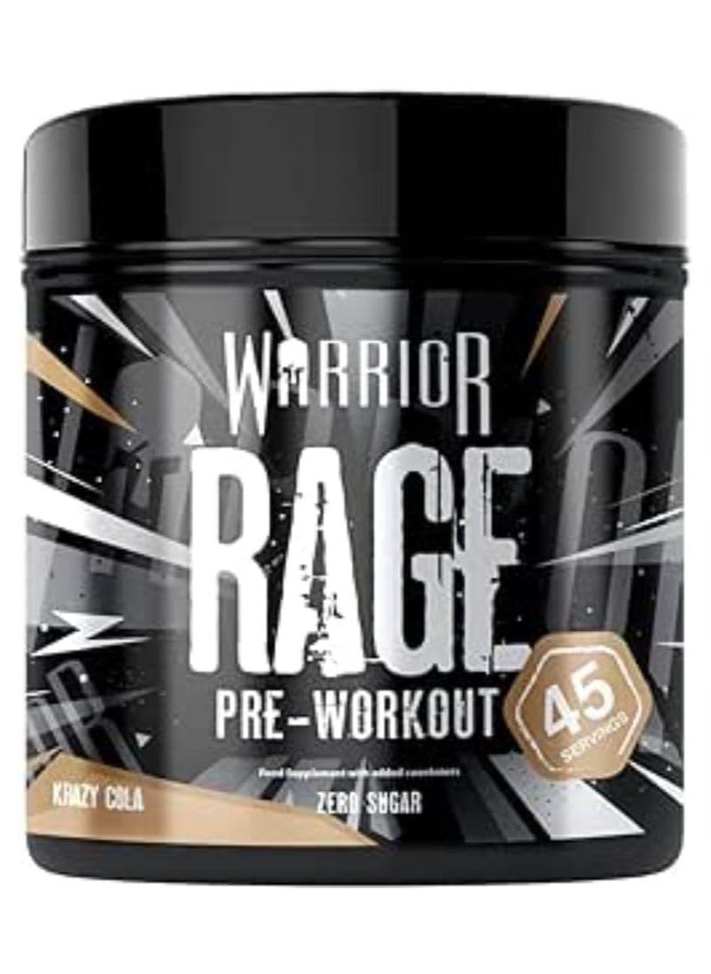 Warrior - Warrior Rage Pre Workout Powder 392g - High Caffeine Energy & Focus - 45 Servings - Krazy Cola | Warrior Supplements - Image 1
