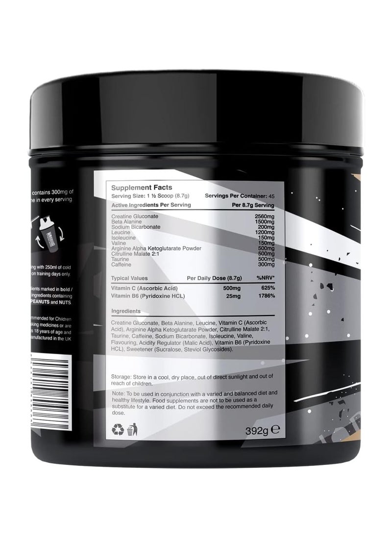 Warrior - Warrior Rage Pre Workout Powder 392g - High Caffeine Energy & Focus - 45 Servings - Krazy Cola | Warrior Supplements - Image 1