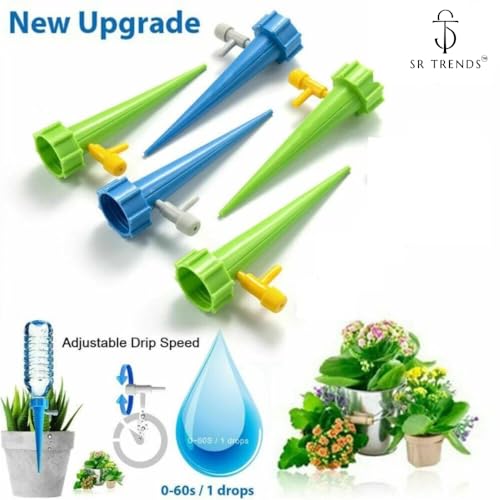 SR TRENDS Drip Irrigation kit for Home Garden plants, Self-Watering Spikes Plants, Automatic Water Devices For Plant with Slow Release Control Tap Drip Irrigations With Teflon Tape (10 Pcs) - Image 3